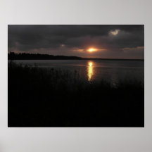 Sonnenuntergang über See Mattamuskeet Poster