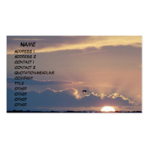 Sonnenuntergang-Visitenkarte