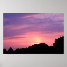 Sonnenuntergänge von meinem Fenster Poster