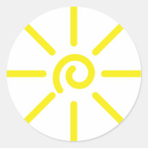 Sonnesonnenschein Runder Sticker