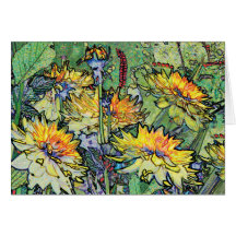 Sonnige Chrysanthemen Karten