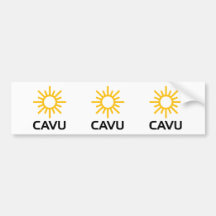 Sonniger Luftfahrt-Jargon CAVU Autoaufkleber