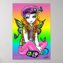 "Sonniger" niedlicher Regenbogen-Schmetterlings-fe