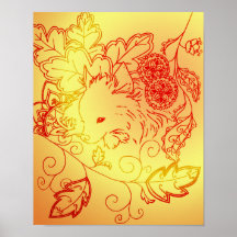Sonniger Spitz-Plakat-Druck
