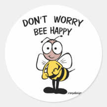 Sorgen Sie sich nicht die glückliche Biene Stickers