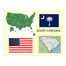 South Carolina, USA Postkarte