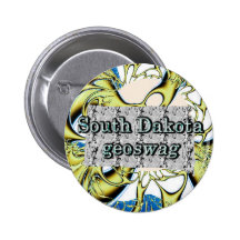 South Dakota Geoswag Swags Geocaching Geschenk-Beu Button