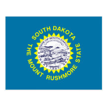 South- Dakotaflagge Postkarte