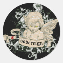 Souverän Runder Aufkleber