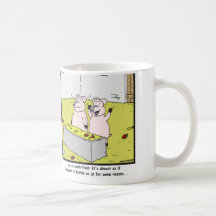 Soviel Nahrung: Schwein-Cartoon Kaffeetasse