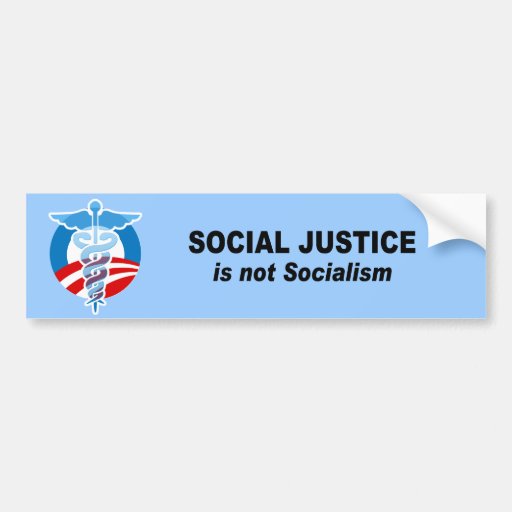 Soziale Gerechtigkeit ist nicht Sozialismus Autosticker
