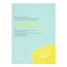 Spähen der Chrysantheme-Hochzeits-Einladung