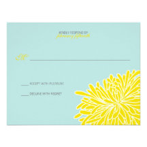 Spähen von Chrysantheme-Hochzeits-Antwort Personalisierte Ankündigung