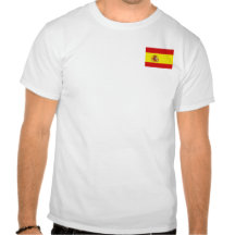 Spanien-Flagge und Karten-T-Shirt