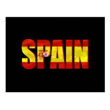 Spanien-Flaggenlogoemblem für stolze Spanier Postkarte