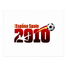 Spanien-Fußball 2010 kastanienbraune Logogeschenke Postkarten