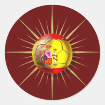 Spanien-Fußball-Sternexplosiongeschenke Runde Aufkleber