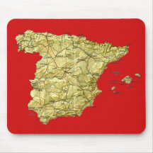 Spanien-Karte Mousepad