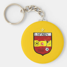 Spanien-Welt verficht Abzeichenemblem mit einem St Schlüsselbänder