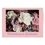 Spanisch: Graduación/Abschluss-Blumen Grußkarten