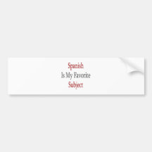 Spanisch ist mein Lieblingsthema Auto Sticker
