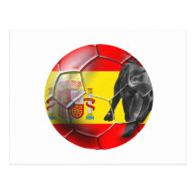 Spanische Flaggen-Fußball Spanien-Fußballgeschenke Postkarte
