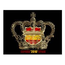 Spanische Fußballkönige Welt Meister 2010 Postkarten