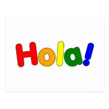 Spanischer Regenbogen hallo: Espanol Iris Hola Postkarten