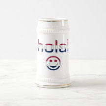 Spanish-amerikanisches Geschenk-hallo/Hola + Smile Tee Haferl