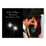 Sparkler-Hochzeit danken Ihnen zu kardieren Grußkarte