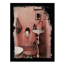 Spaß-Badezimmer Postkarte
