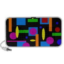 Spaß-bunte geometrische Form-Kreis-Quadrate Laptop Lautsprecher