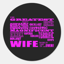 Spaß-Geschenke für Ehefrauen: Bestste Ehefrau Runder Sticker