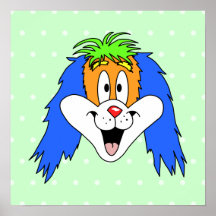 Spaß-helle und bunte Hundekarikatur Posterdruck