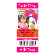 Spaß-Kind-VIP-Durchlauf-Ereignis-Karten-Foto-Party Ankündigungen