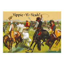 Spaß wilde WestYippie Yi Yeah Party Einladung