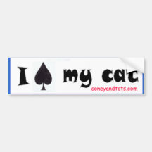 Spaten I mein Katzenaufkleber, coneyandtots.com Auto Sticker