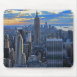 Später Nachmittag NYC Skyline als Sonnenunterganga Mauspad
