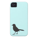 Spatzenvogel-Silhouetteschwarzes u. tiffany blauer Case-Mate iPhone 4 Hüllen