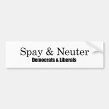 Spay und neutralisieren Sie Liberale Autoaufkleber
