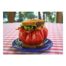 Speck, Kopfsalat und riesiges Tomate-Sandwich Kunstphoto