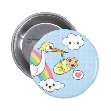 Spezielle Lieferung - Storch u. Baby Buttons