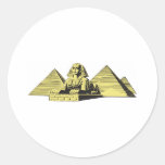 Sphinx-Pyramide Ägypten Runder Aufkleber