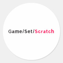 Spiel-Set-Kratzer Sticker