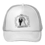 Spiel über Braut-u. Bräutigam-Kunst-Deko-Art (Silb Baseball Caps