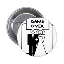 "Spiel über" Heirat Anstecknadelbuttons