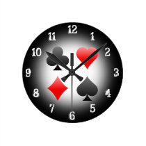 Spielkarte-Anzüge: Wanduhr wanduhren