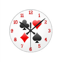 Spielkarte-Anzüge: Wanduhr wanduhren
