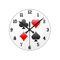 Spielkarte-Anzüge: Wanduhr wanduhren