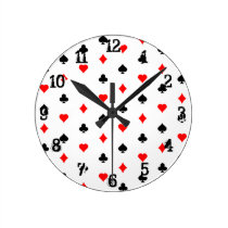 Spielkarte-Anzugs-Muster: Wanduhr wanduhren